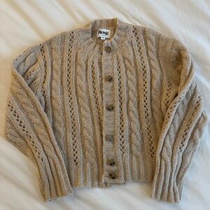 Rouje alpaca knit cardigan neutral oatmeal